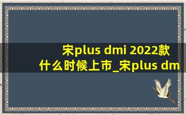 宋plus dmi 2022款什么时候上市_宋plus dmi 2022款什么时候上市啊